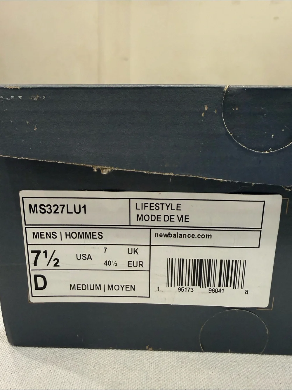New Balance MS327LU1 Unisex Lifestyle Sneaker Blue/ Gray